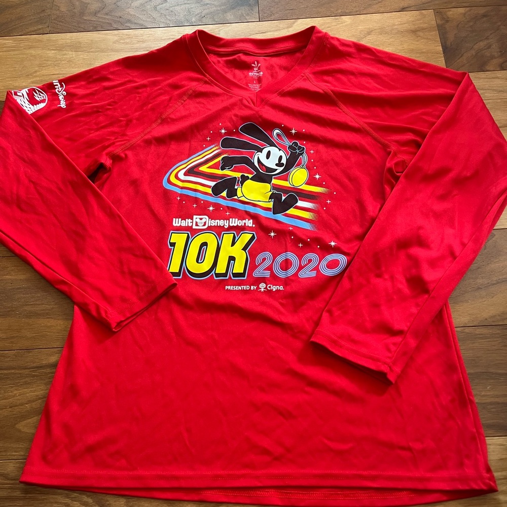 Disney Red Long Sleeve Tee with 10K Graphic 2020